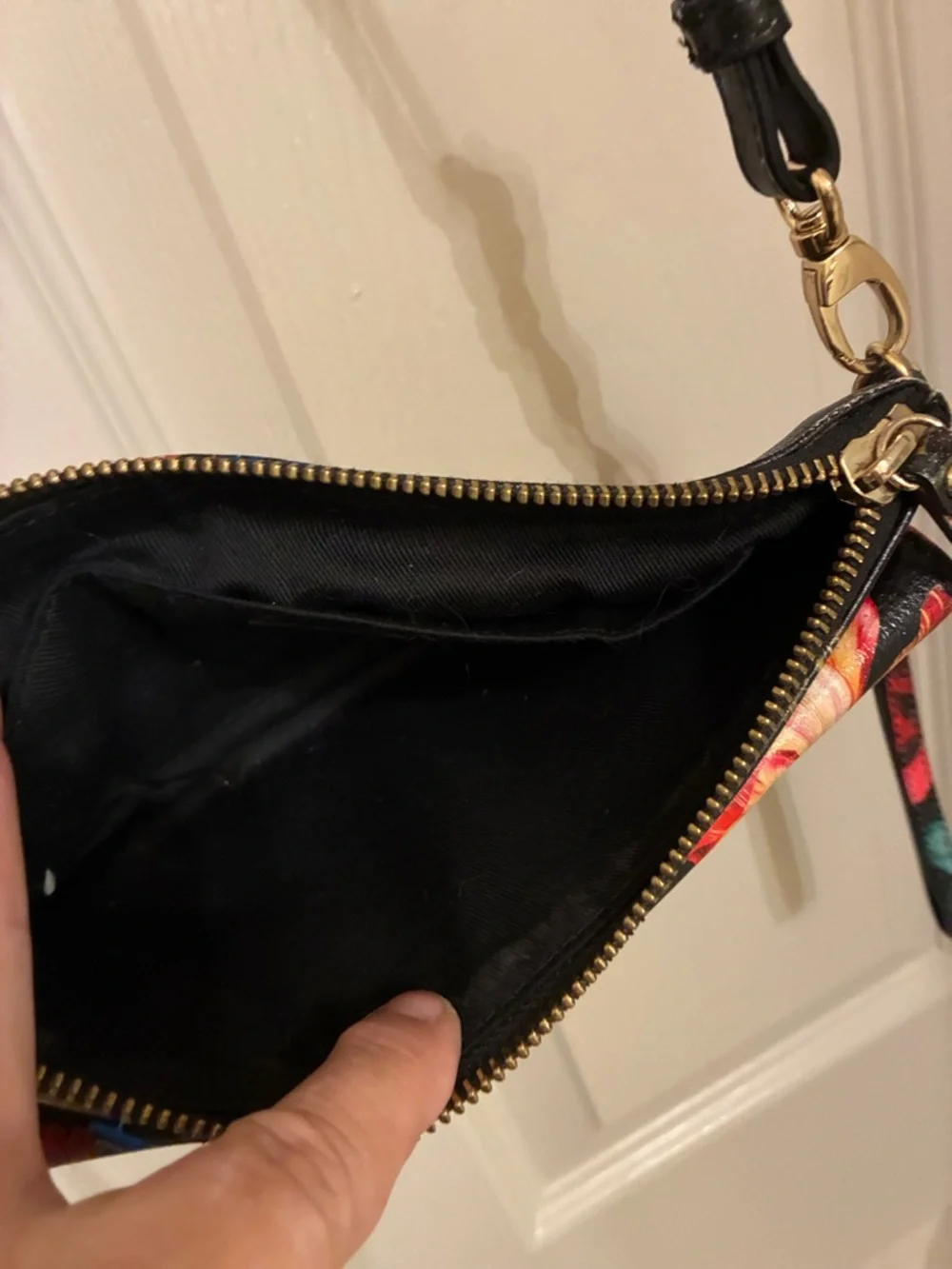 Lodis Floral Crossbody Wristlet -‎ Black Multi